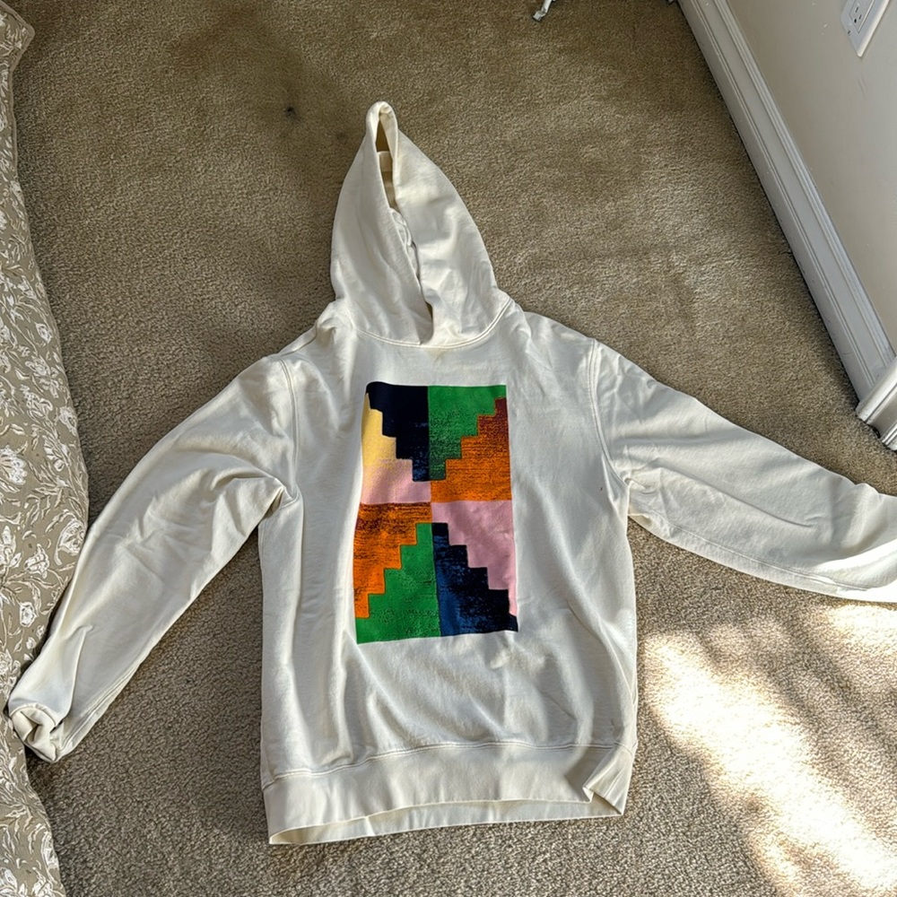 Cream Frame hoodie with colorful print